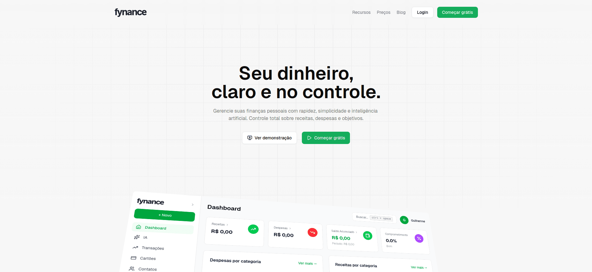 Fynance Landing Page